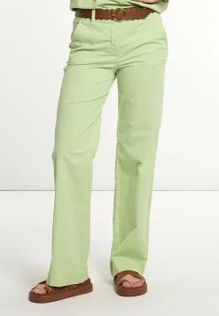 Outlet River Woods Katoenen rechte klassieke broek kiwi -
