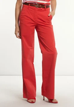 Discount River Woods Katoenen rechte stretch broek rood -