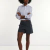 Discount River Woods Katoenen short opgestikte zakken navy -