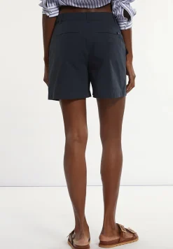 Discount River Woods Katoenen short opgestikte zakken navy -