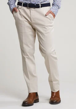 Hot River Woods Katoenen stretch broek sand -