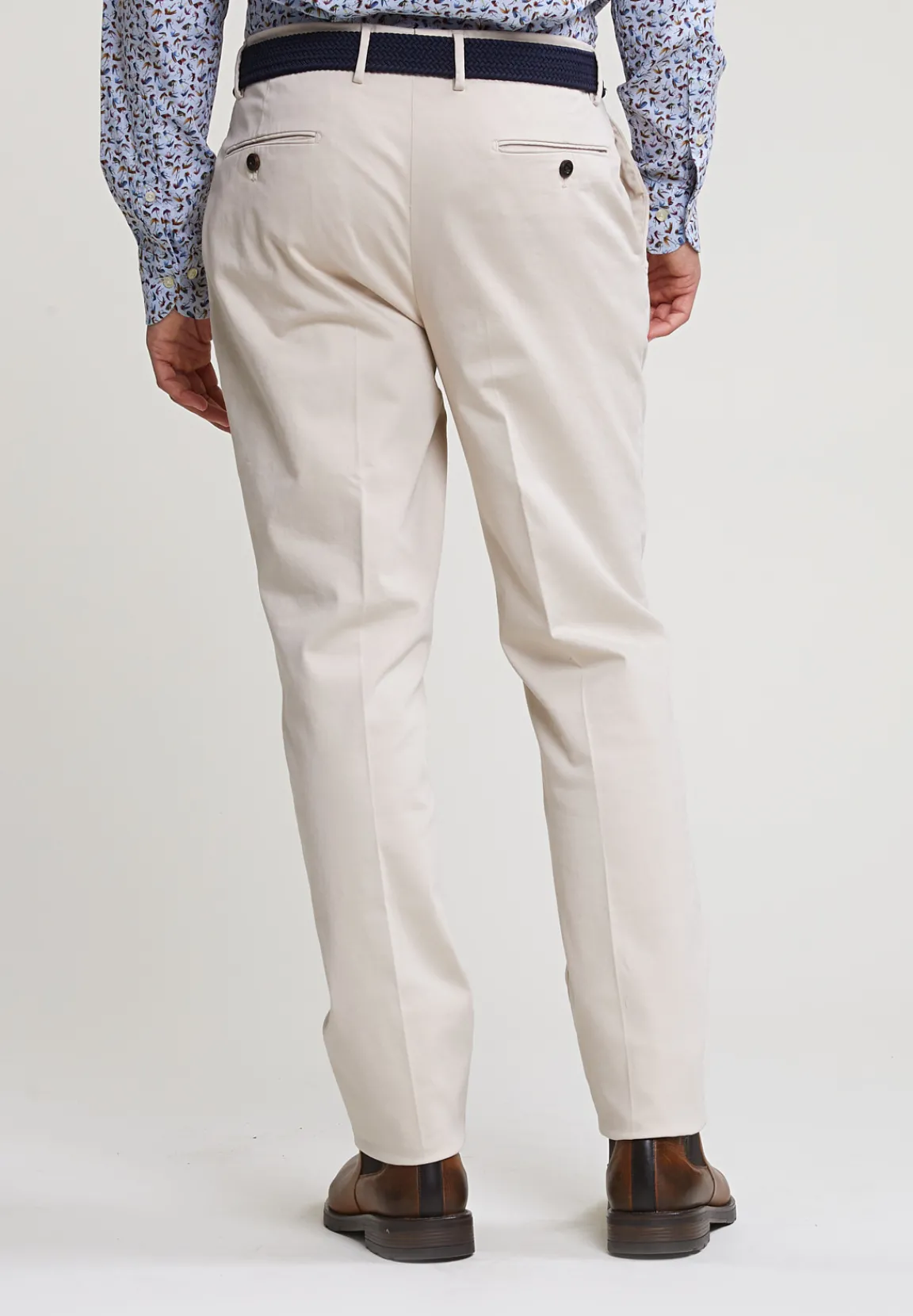 Hot River Woods Katoenen stretch broek sand -