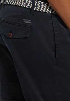 New River Woods Katoenen stretch short navy -