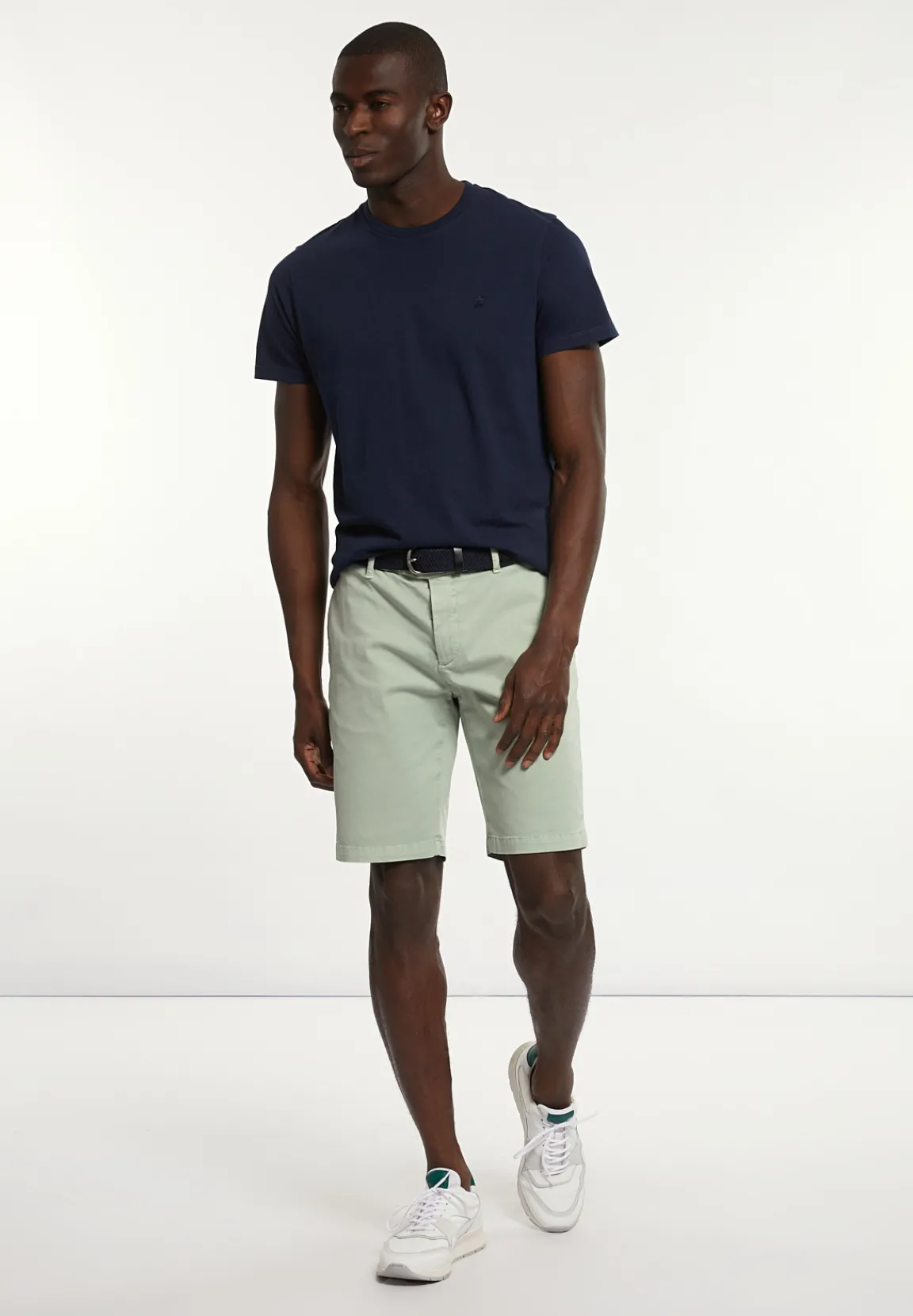 Sale River Woods Katoenen stretch short pistache -