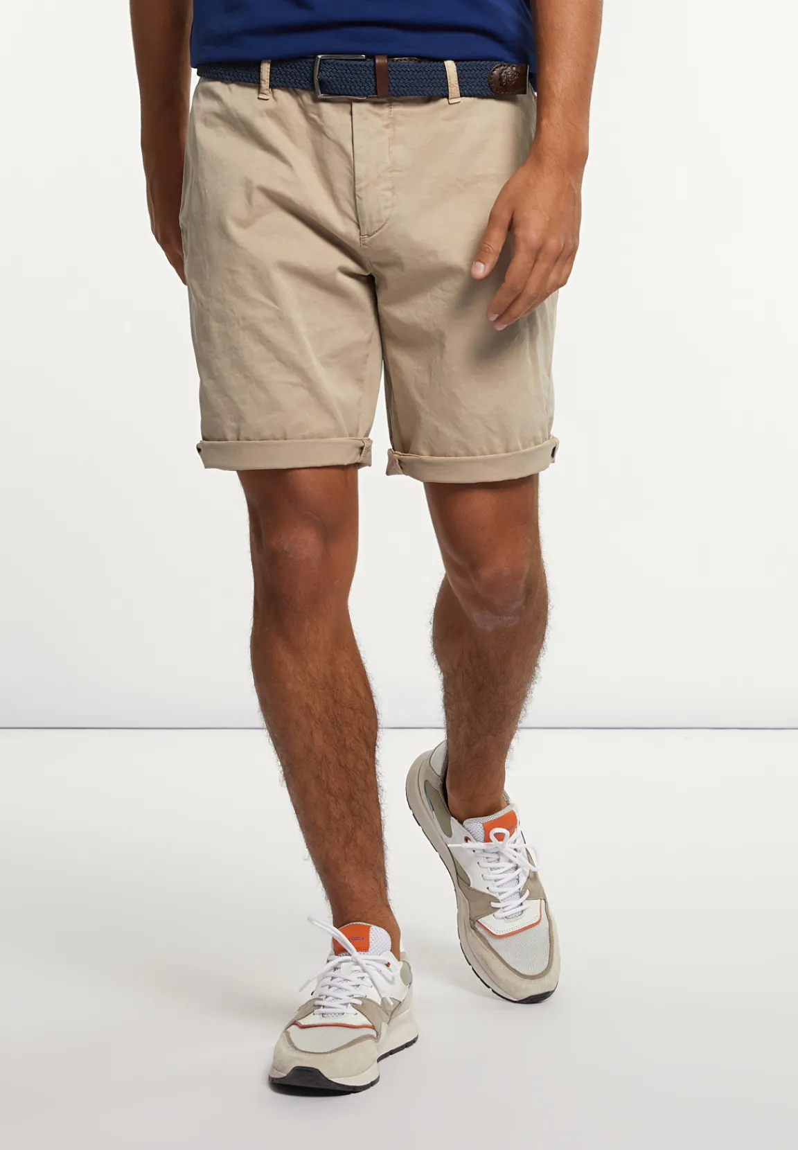 Clearance River Woods Katoenen stretch short sand -