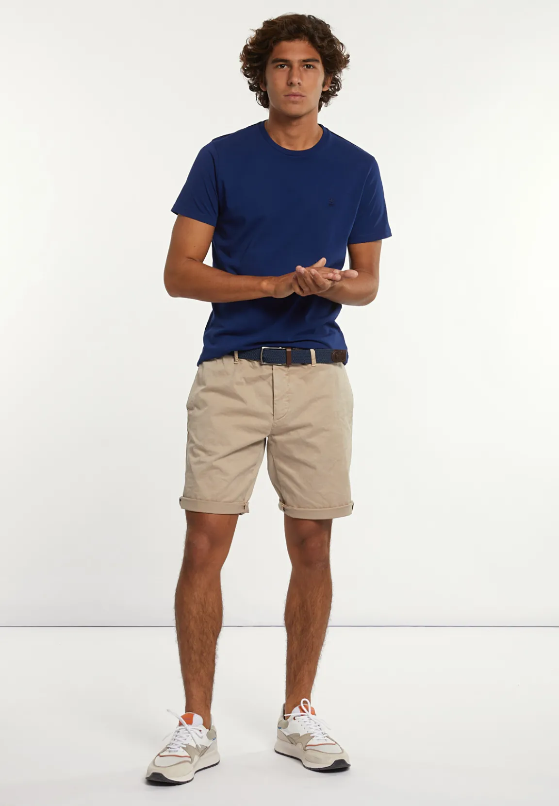 Clearance River Woods Katoenen stretch short sand -