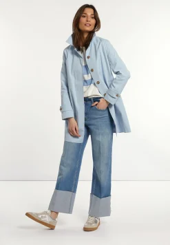 Hot River Woods Katoenen trenchcoat blauw -