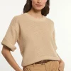 Discount River Woods Katoenen trui ronde hals beige -