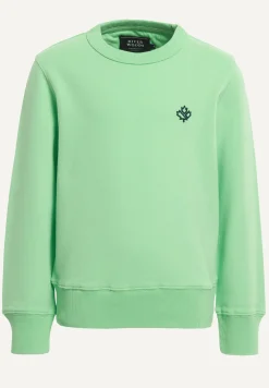 Hot River Woods Katoenen trui ronde hals lime -