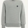 Clearance River Woods Katoenen trui ronde hals pearl grey mix -