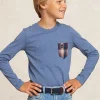 Outlet River Woods Katoenen T-shirt borstzak night sky mix -