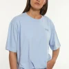 Discount River Woods Katoenen T-shirt ronde hals blauw -