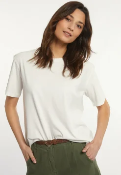 Sale River Woods Katoenen T-shirt ronde hals korte mouwen wit -