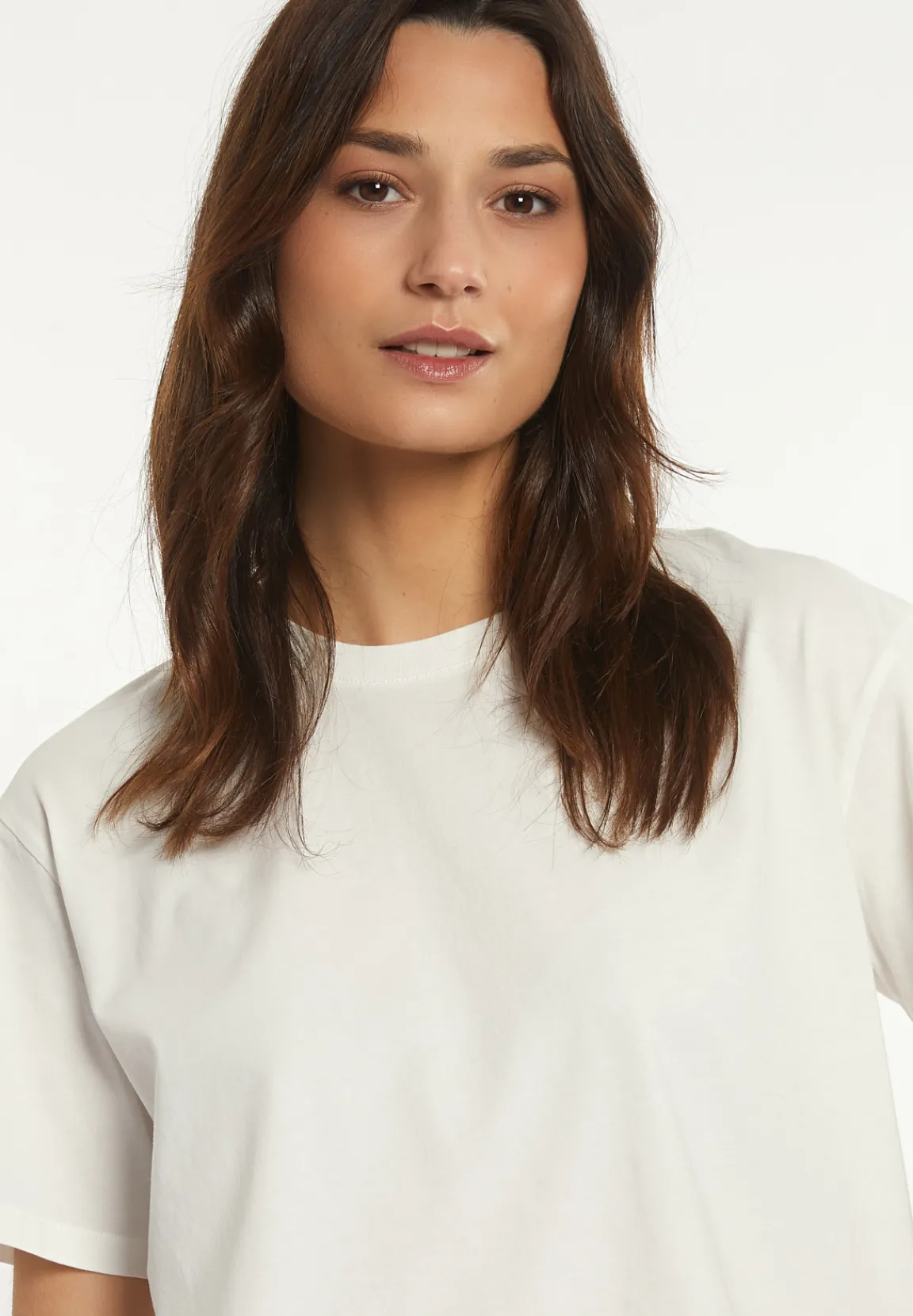 Sale River Woods Katoenen T-shirt ronde hals korte mouwen wit -