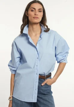 Sale River Woods Katoenen wijde blouse lange mouwen blauw -