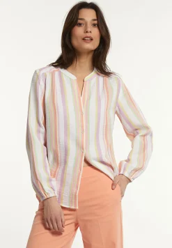 Best River Woods Katoenen wijde gestreepte blouse multi -