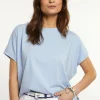 Sale River Woods Katoenen wijde mouwloze T-shirt blauw -