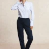 Discount River Woods Klassieke broek visgraat patroon blauw -