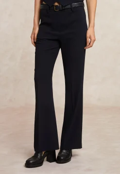 Clearance River Woods Klassieke crêpe broek navy -