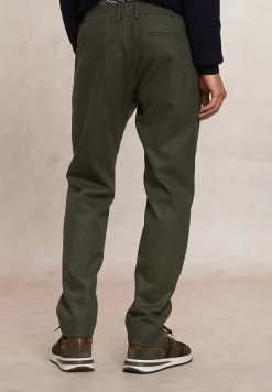 Discount River Woods Klassieke flanellen broek elastische taille groen -