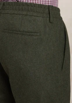 Discount River Woods Klassieke flanellen broek elastische taille groen -