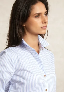 Clearance River Woods Klassieke gestreepte blouse blauw/wit -