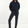 Clearance River Woods Klassieke getailleerde broek elastische taille navy -
