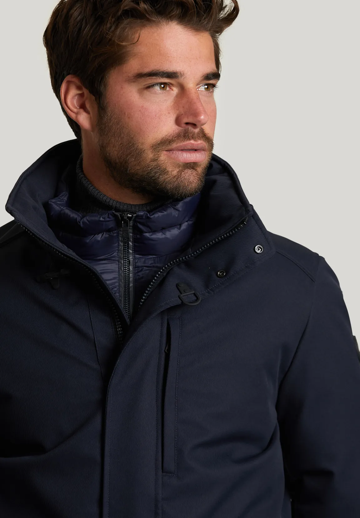 Clearance River Woods Klassieke jas 2 zakken oxy navy -