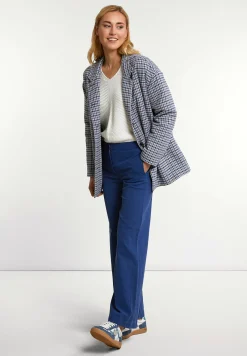 Fashion River Woods Klassieke lange stretch broek blauw -