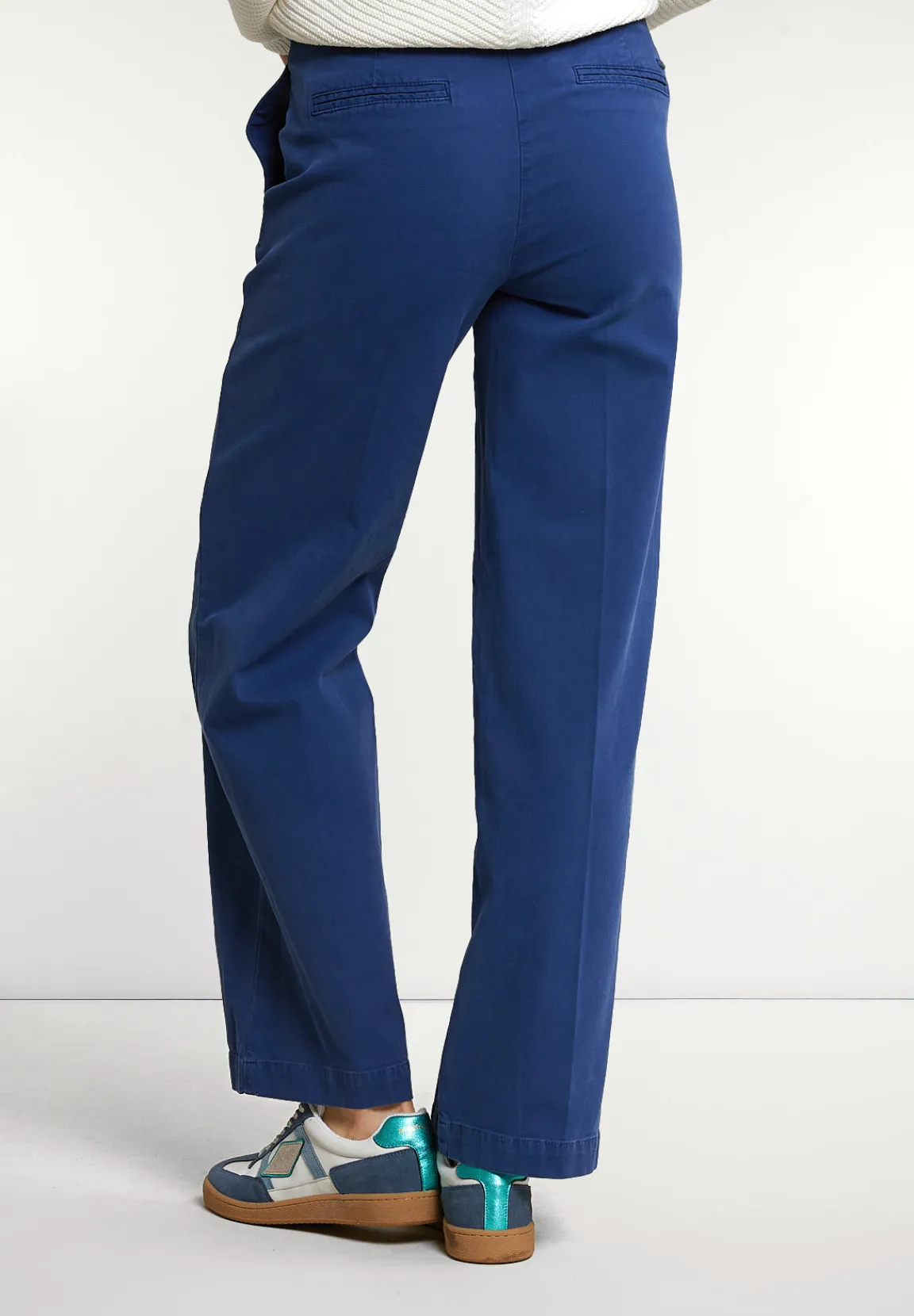 Fashion River Woods Klassieke lange stretch broek blauw -