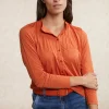 Hot River Woods Klassieke T-shirt lange mouwen oranje -