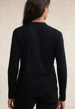 Clearance River Woods Klassieke T-shirt lange mouwen zwart -