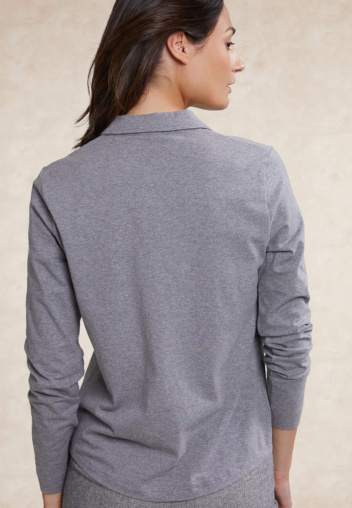 Best River Woods Klassieke T-shirt lange mouwen grijs -