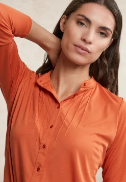 Hot River Woods Klassieke T-shirt lange mouwen oranje -
