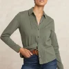 Outlet River Woods Klassieke T-shirt met plooien kaki -