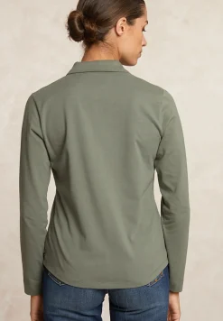 Outlet River Woods Klassieke T-shirt met plooien kaki -