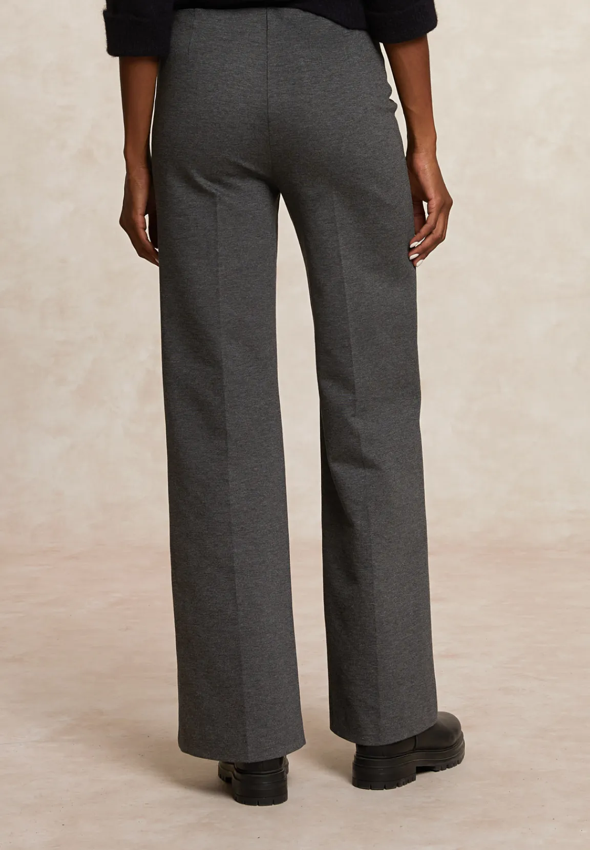 Online River Woods Klassieke wijde broek elastische taille grijs -