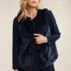 Online River Woods Korte mouwloze mantel navy -