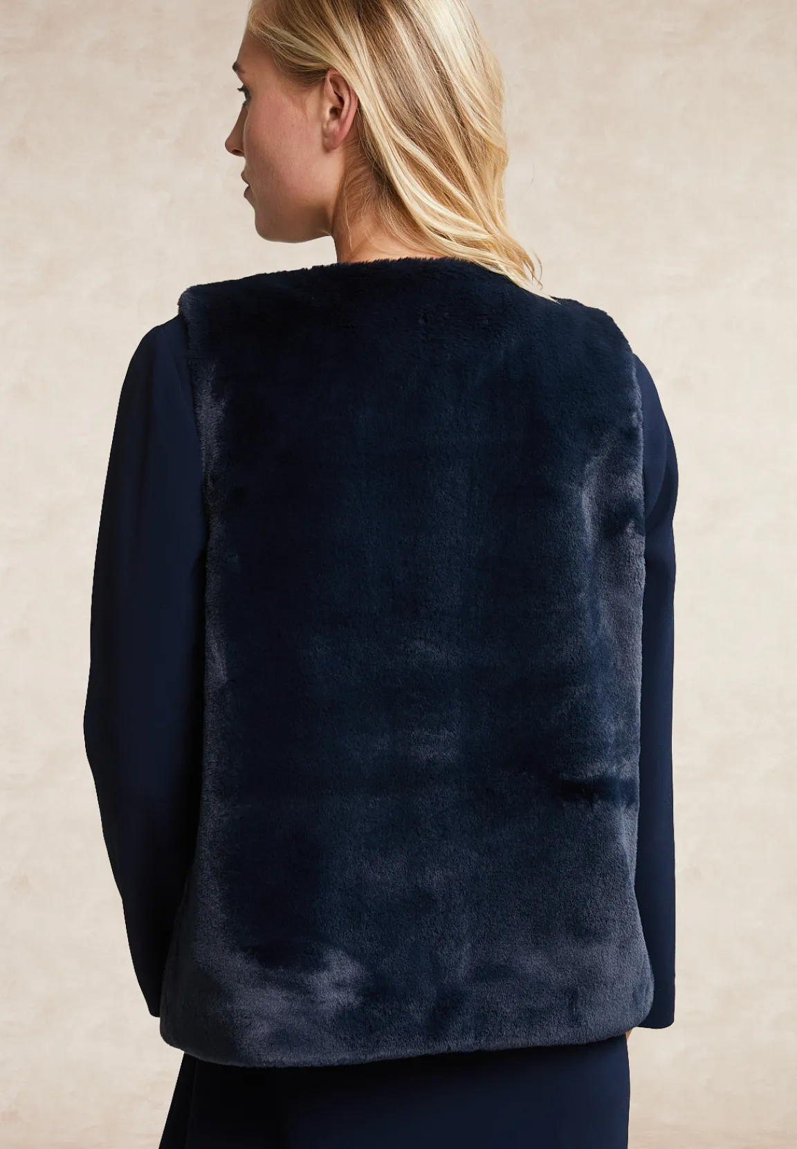 Online River Woods Korte mouwloze mantel navy -