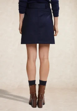 Online River Woods Korte rok met riem navy -