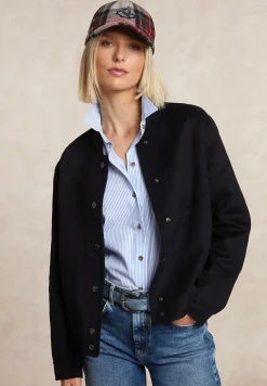Hot River Woods Korte wollen bomberjack navy -