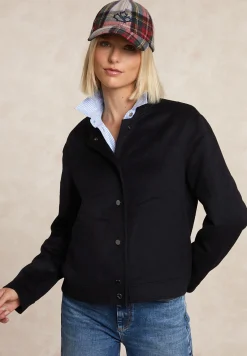 Hot River Woods Korte wollen bomberjack navy -