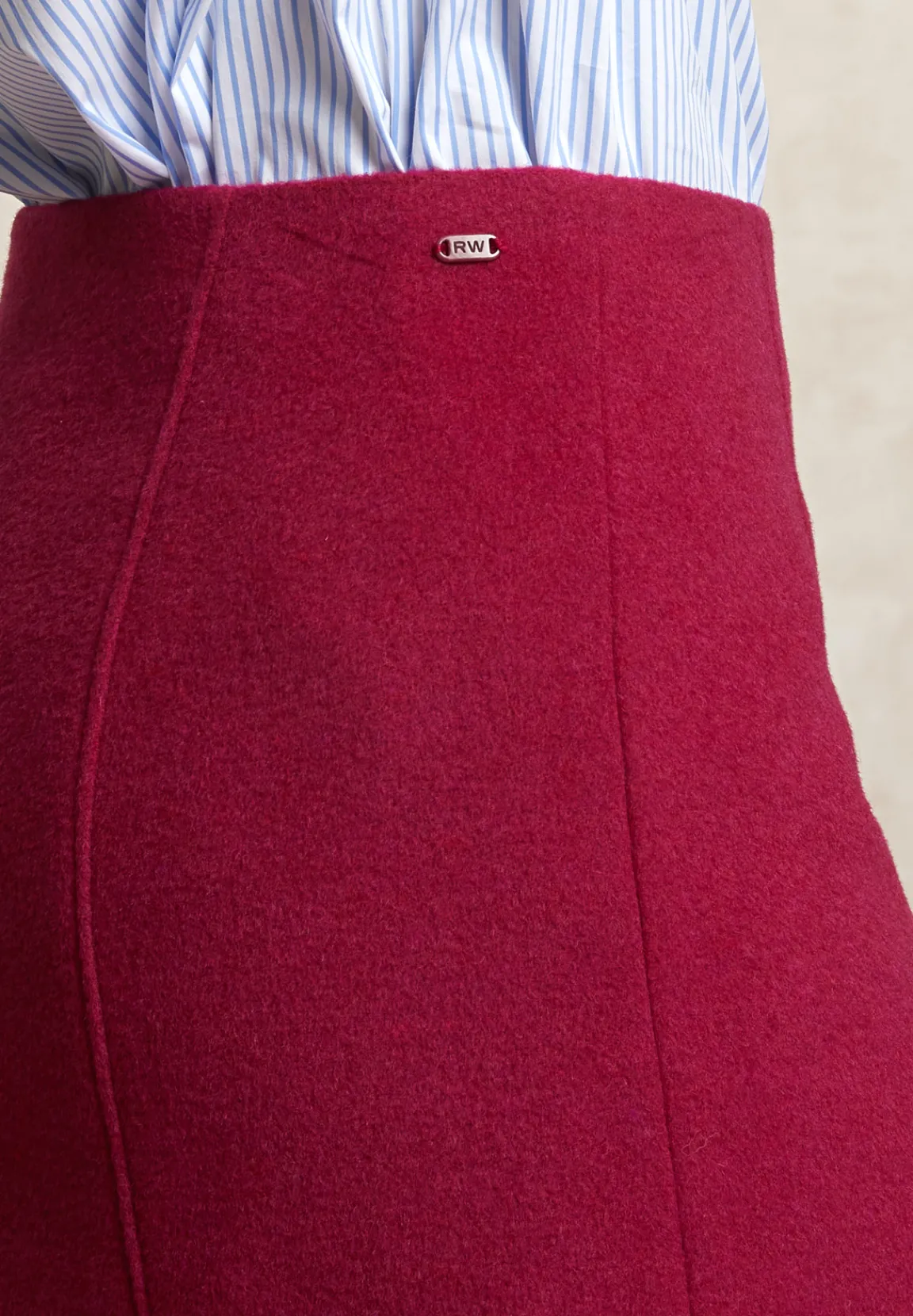 Sale River Woods Korte wollen rok magenta -