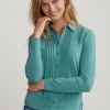 Discount River Woods Lake groene klassieke T-shirt lange mouwen -