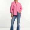 Best River Woods Lange flared jeansbroek blauw -