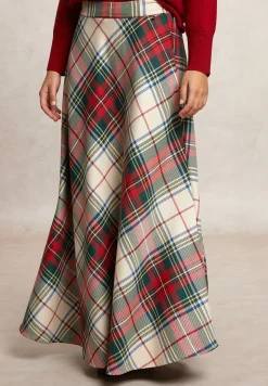 Outlet River Woods Lange geruite rok multi -