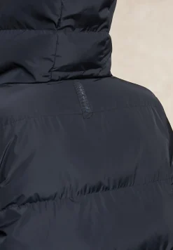 Sale River Woods Lange gewatteerde jas met capuchon navy -