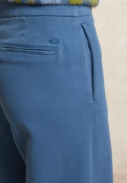 Outlet River Woods Lange katoenen broek blauw -