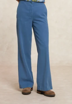 Outlet River Woods Lange katoenen broek blauw -