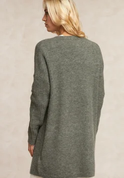 Hot River Woods Lange V-hals cardigan khaki -